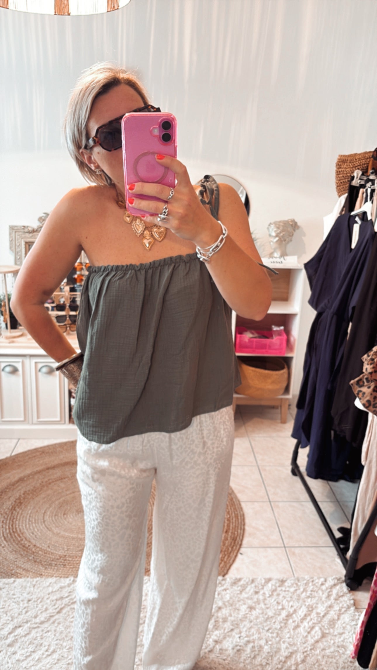Top Gaze de coton- DISPO en plusieurs COULEURS 👇🏼