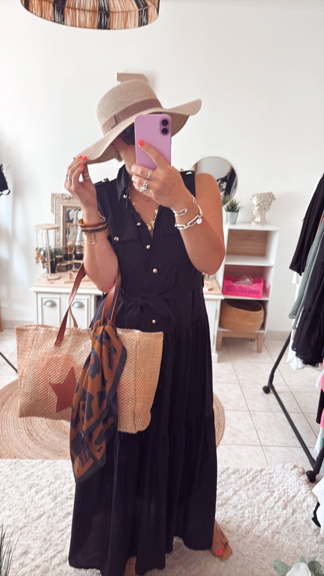 Robe chemise CANNE - NOIR