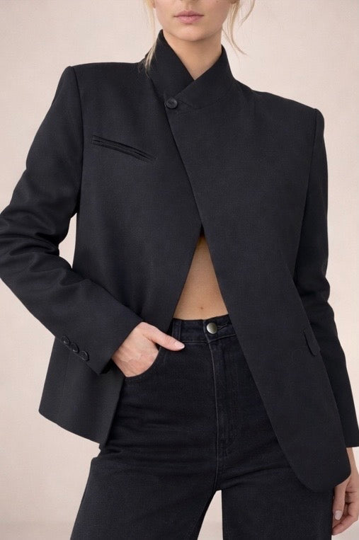 Blazer col croisé – Élégance moderne