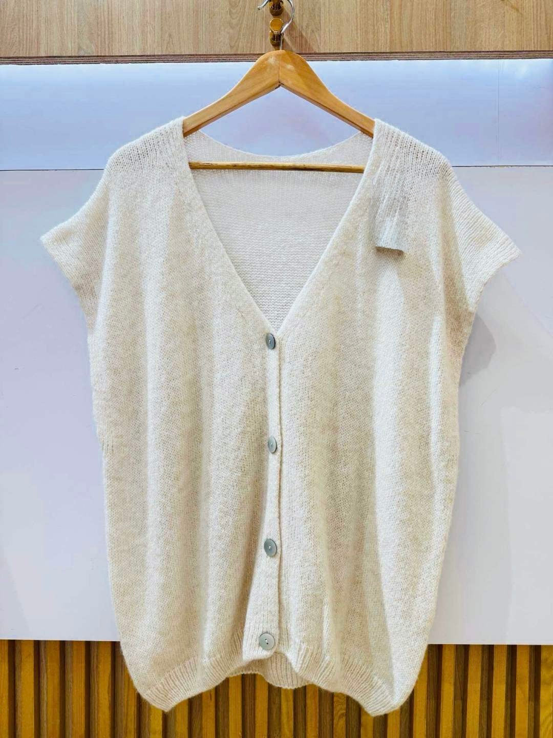 Gilet sans manches en maille – Doux & Oversize