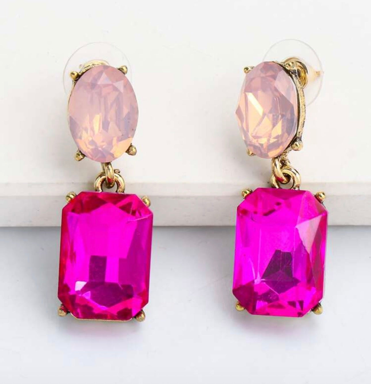 Boucles d’oreilles pierres lumineuses
