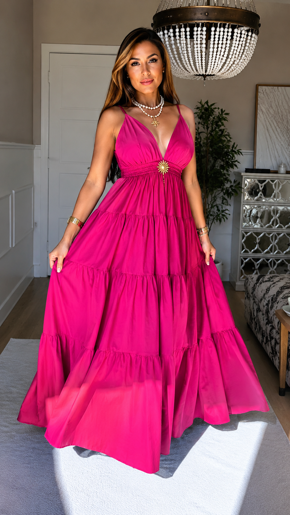 Robe Longue Bohème Fluide Femme