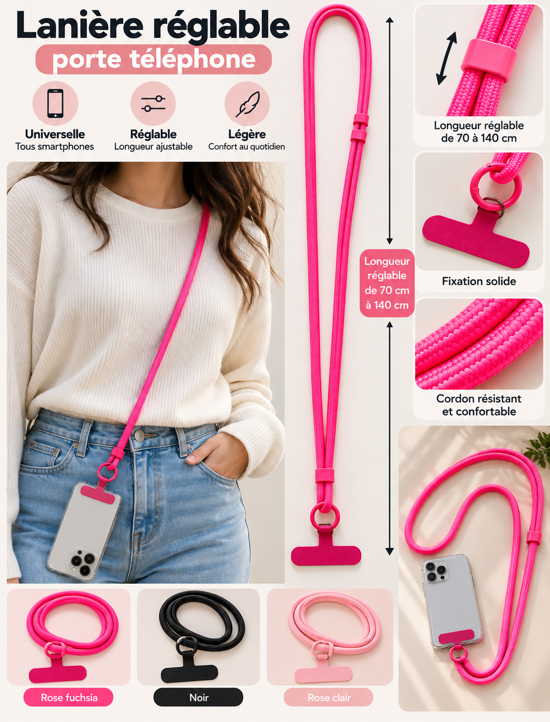 Lanière Porte-Téléphone Réglable 📱✨ (Copie 2)
