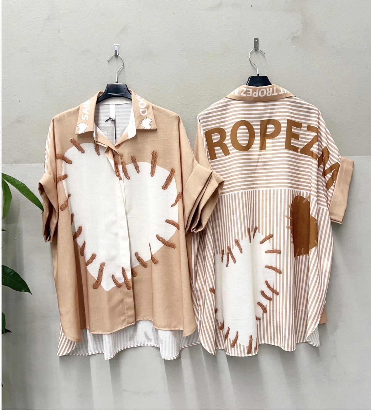 CHEMISE ST TROPEZ Oversize beige