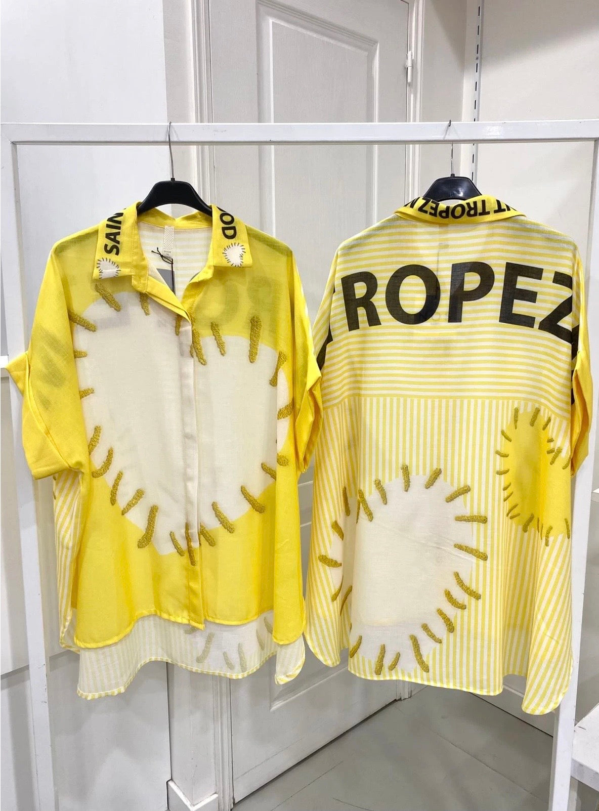 CHEMISE ST TROPEZ Oversize jaune