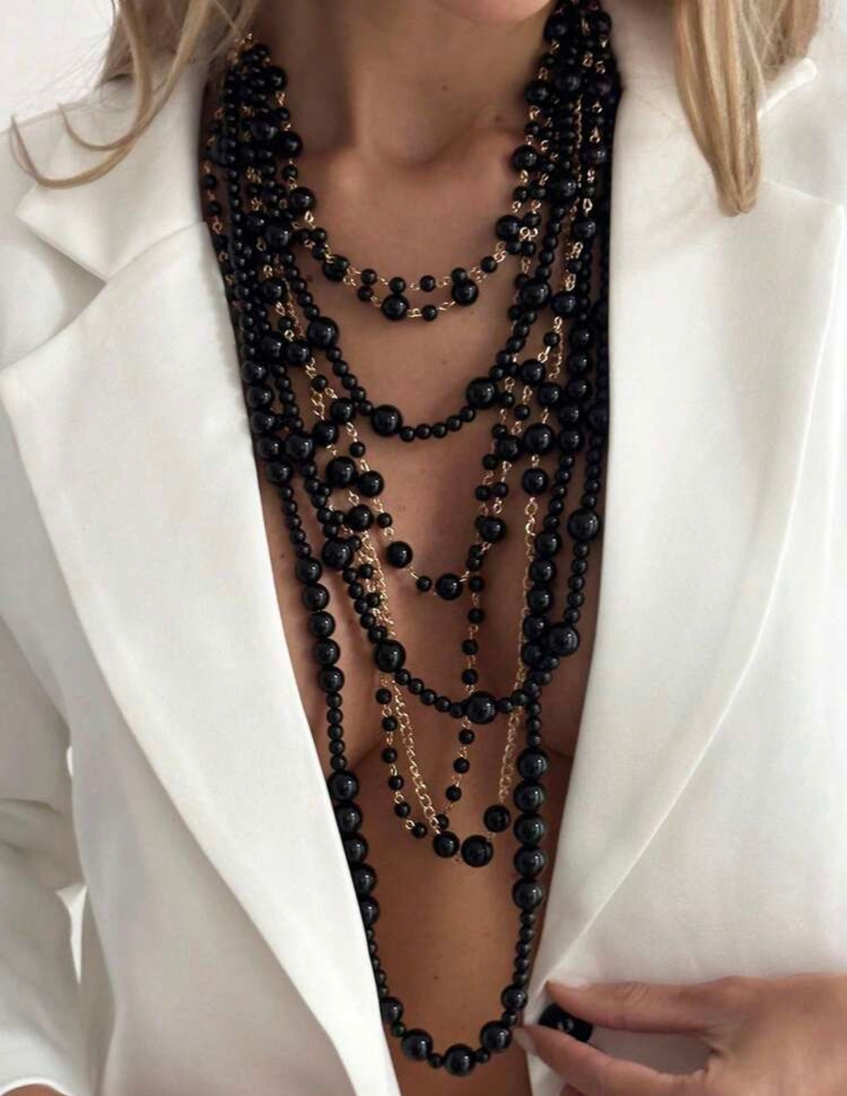 Sautoir Multirangs Perles & Chaînes ✨