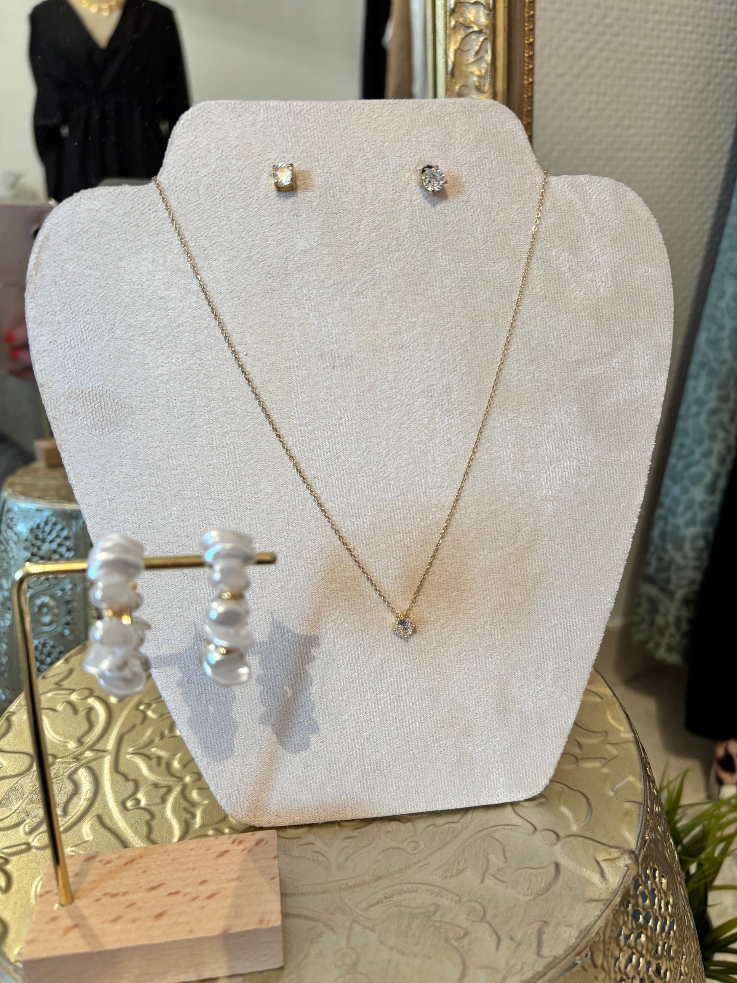 Boucles d'oreilles clous zirconium SWANN - OR