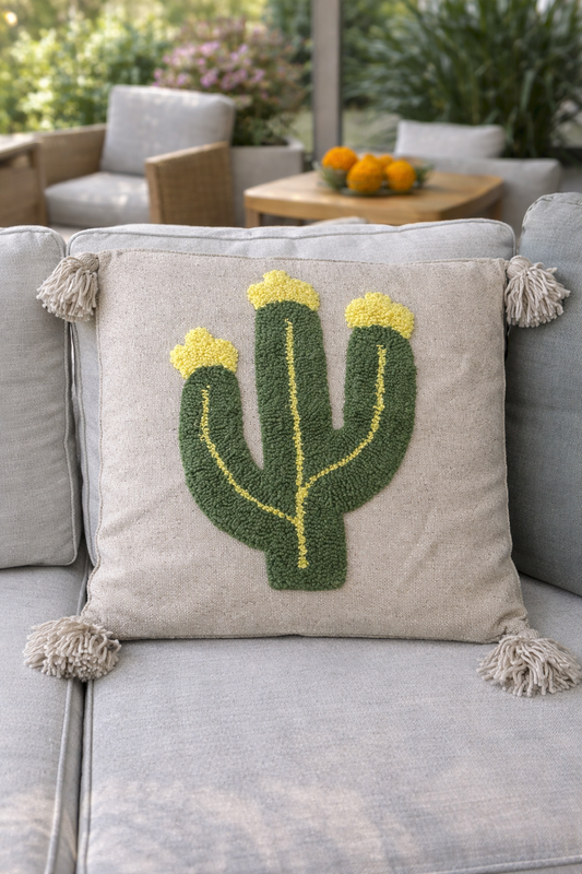 Coussins décoratifs bohème chic cactus 🌵