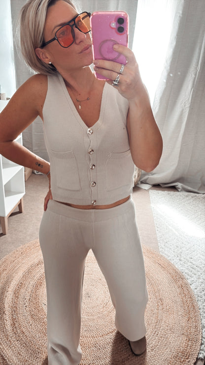 Ensemble gilet sans manche pantalon