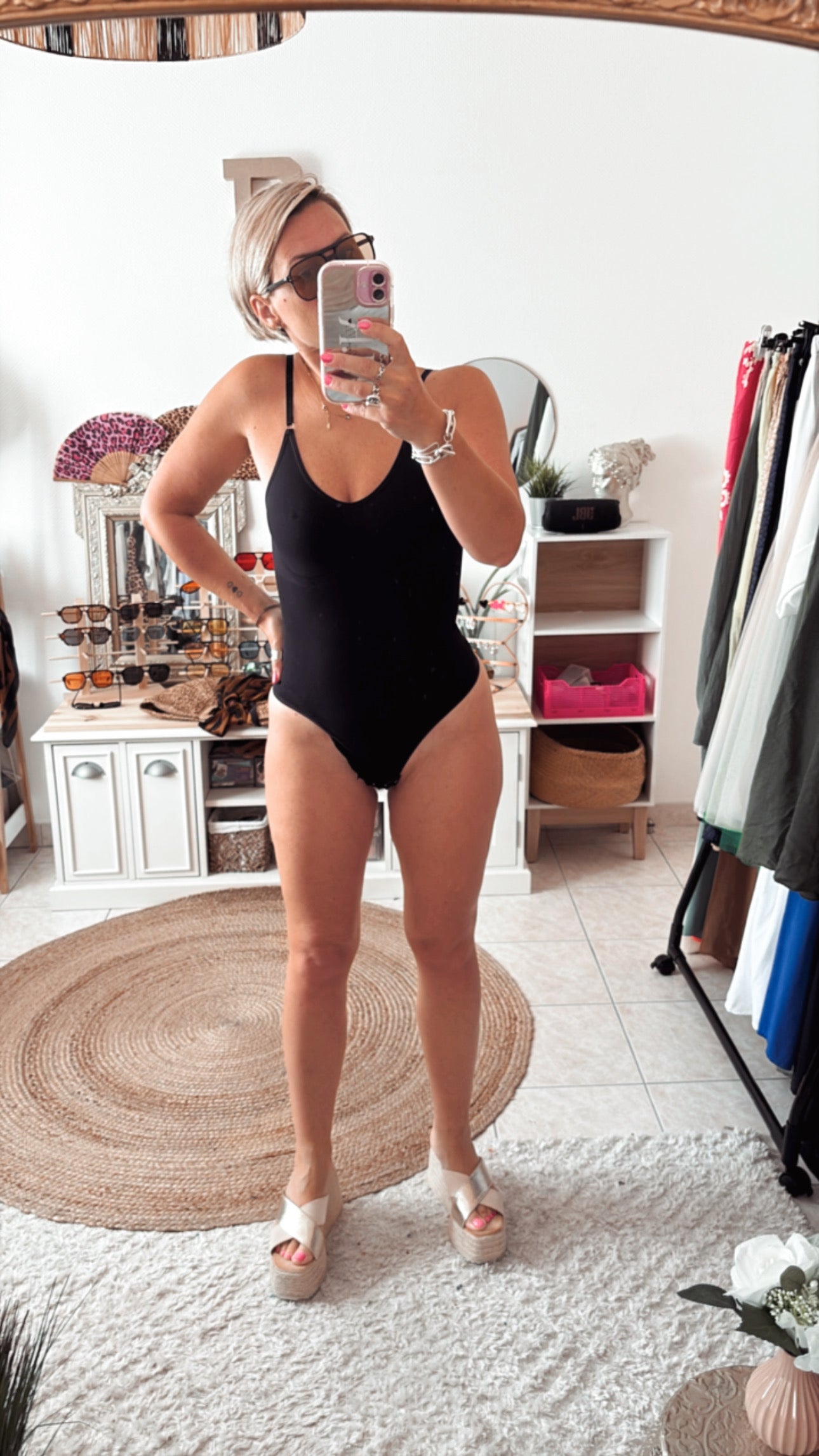 Body INVISIBLE Dos Nu gainant  - NOIR