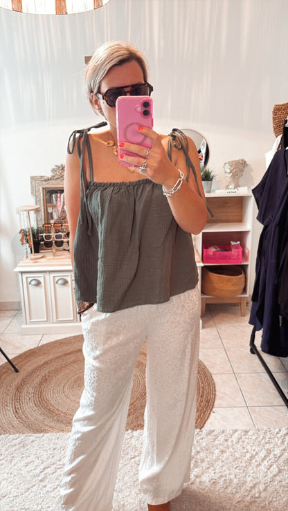 Top Gaze de coton- DISPO en plusieurs COULEURS 👇🏼