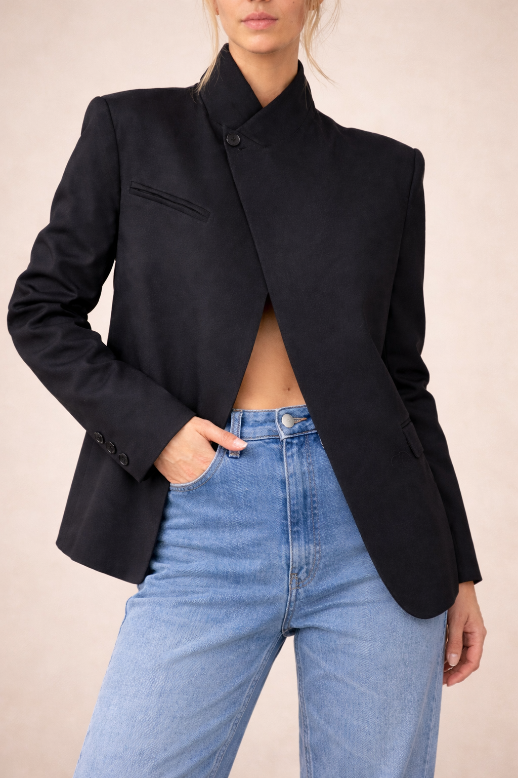 Blazer col croisé – Élégance moderne