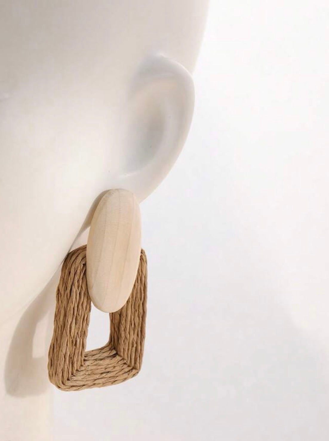 Boucles d’oreilles bohème naturel.