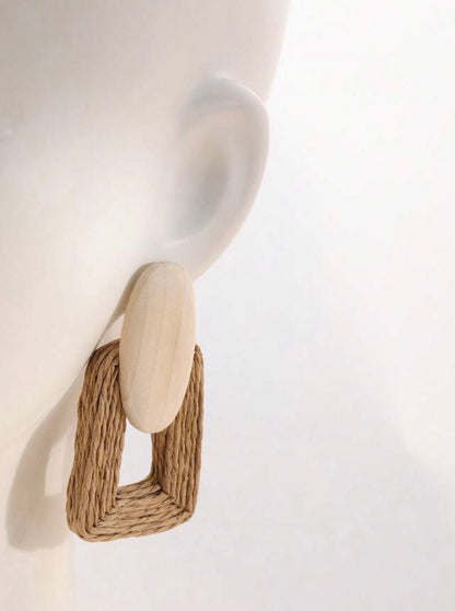 Boucles d’oreilles bohème naturel.