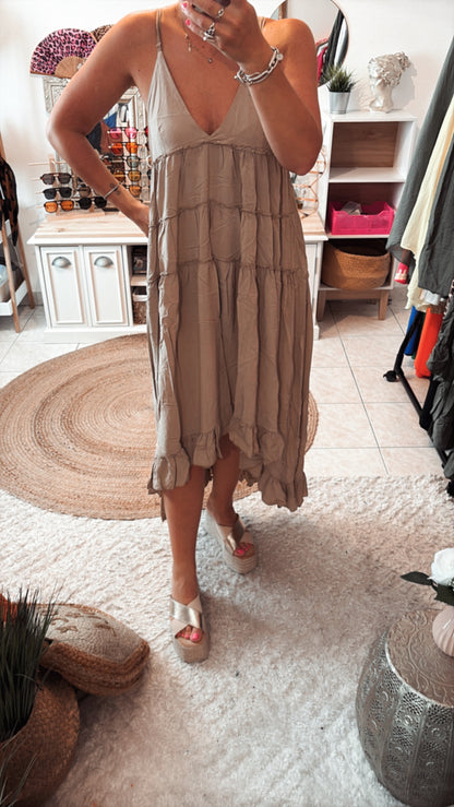 Robe bretelles volant DISPO en PLUSIEURS COULEURS 👇🏼