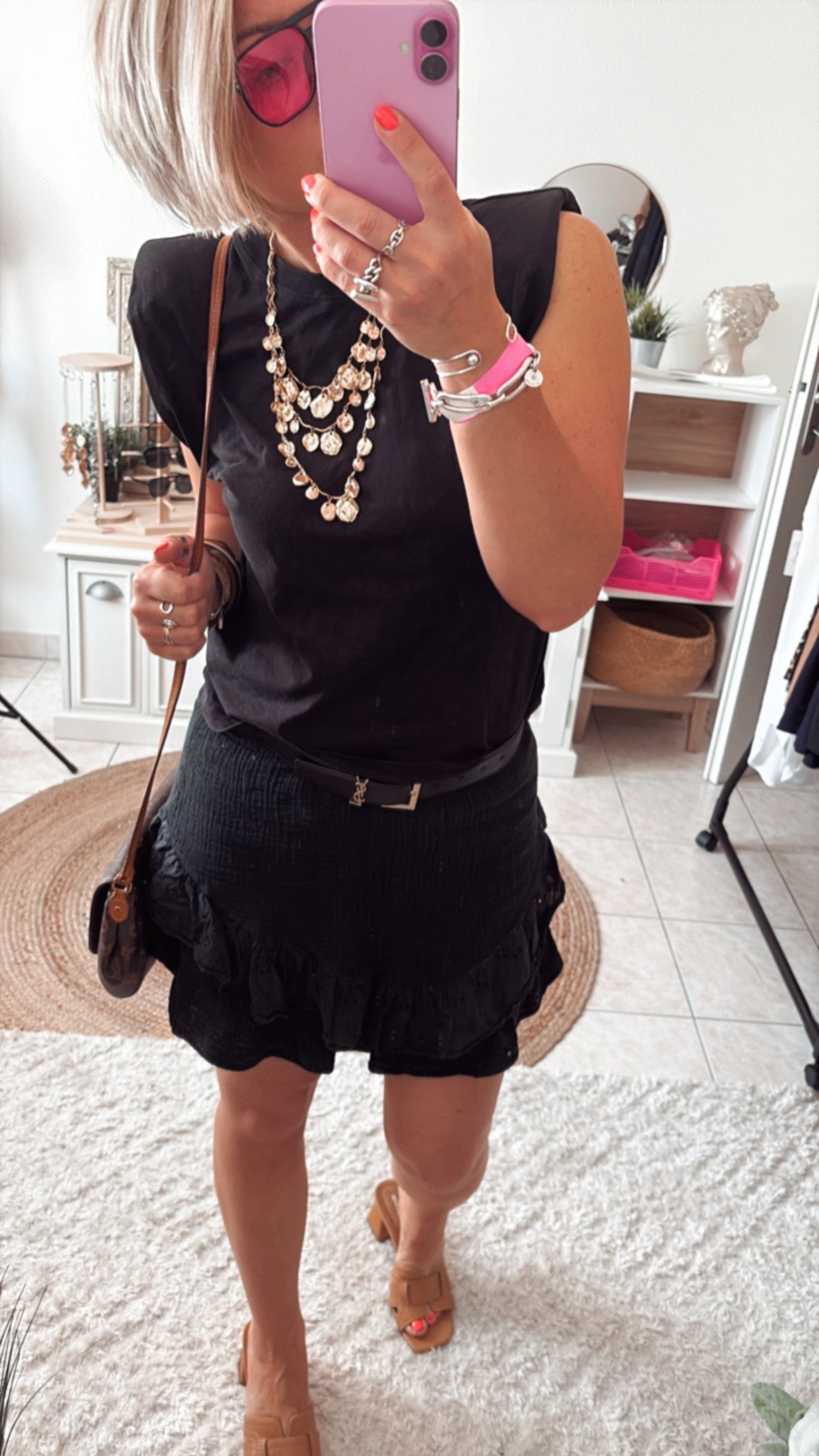 Jupe Short  gaze de coton dentelle JUIETTE -DISPO en PLUSIEURS COULEURS 👇🏼
