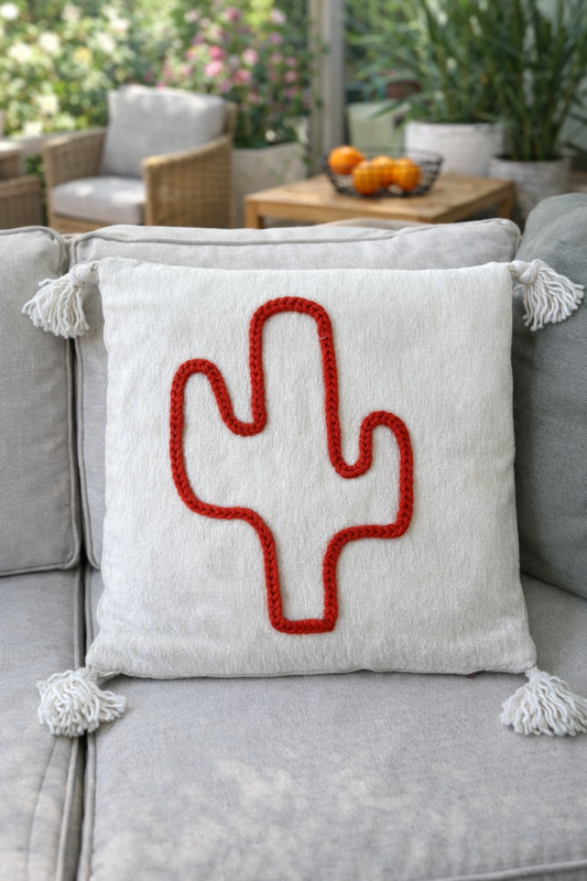 Coussins décoratifs bohème chic cactus 🌵