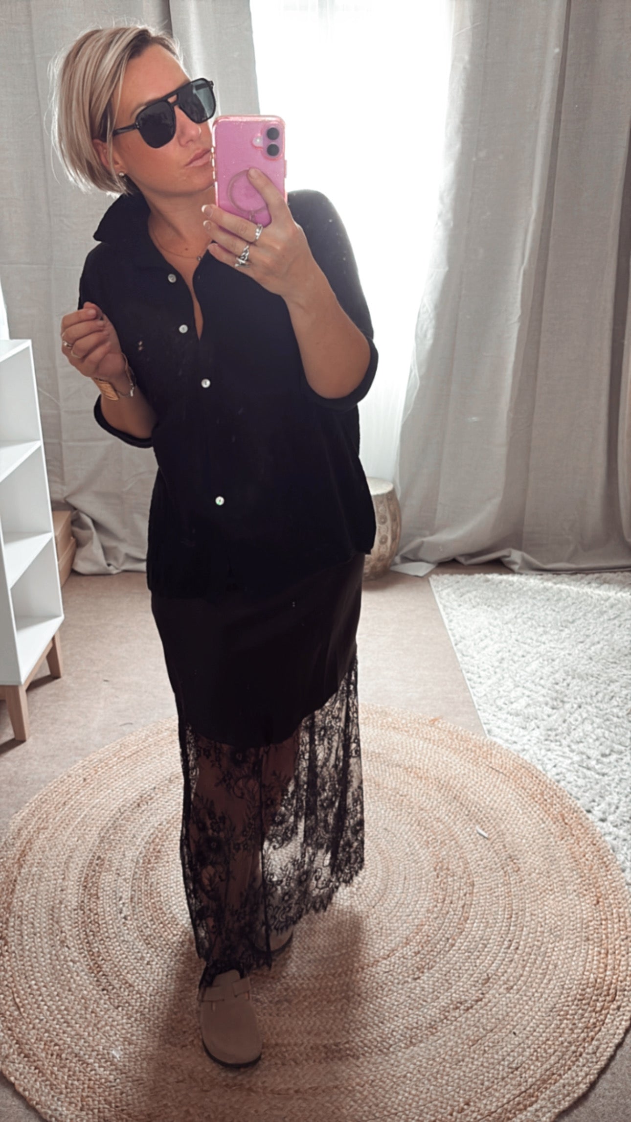 Jupe Satine dentelle ANGELIQUE - NOIR