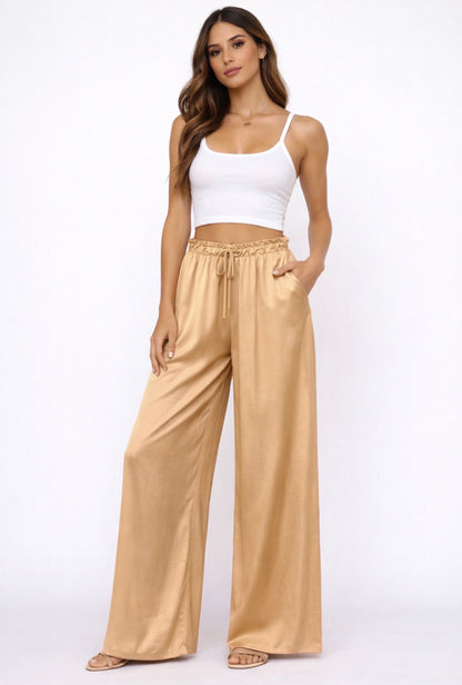 pantalon fluide femme viscose taille elastique coupe ample