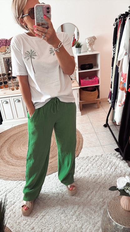 Pantalon Gaze de Coton CAMILLE 2 - DISPO en PLUSIEURS COULEURS👇🏼