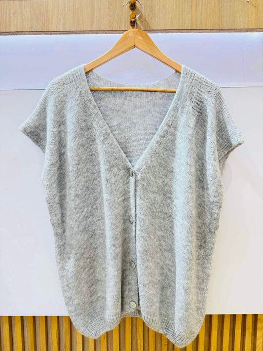 Gilet sans manches en maille – Doux & Oversize