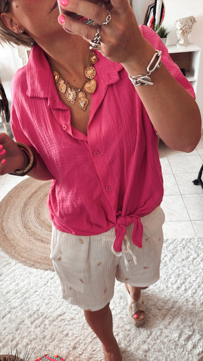 Chemise Gaze de Coton CELIA - DISPO en PLUSIEURS COULEURS