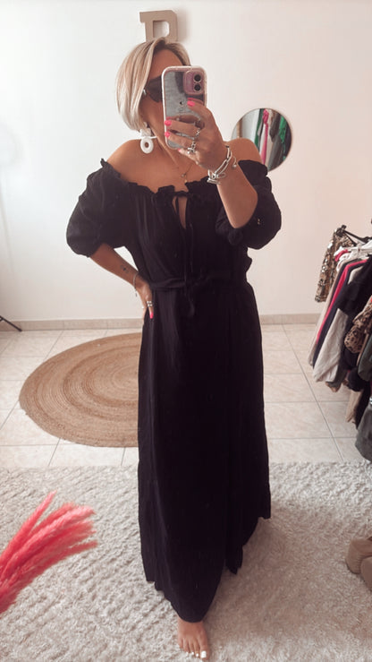 Robe épaule dénudé bohème DISPO en PLUSIEURS COULEURS 👇🏼