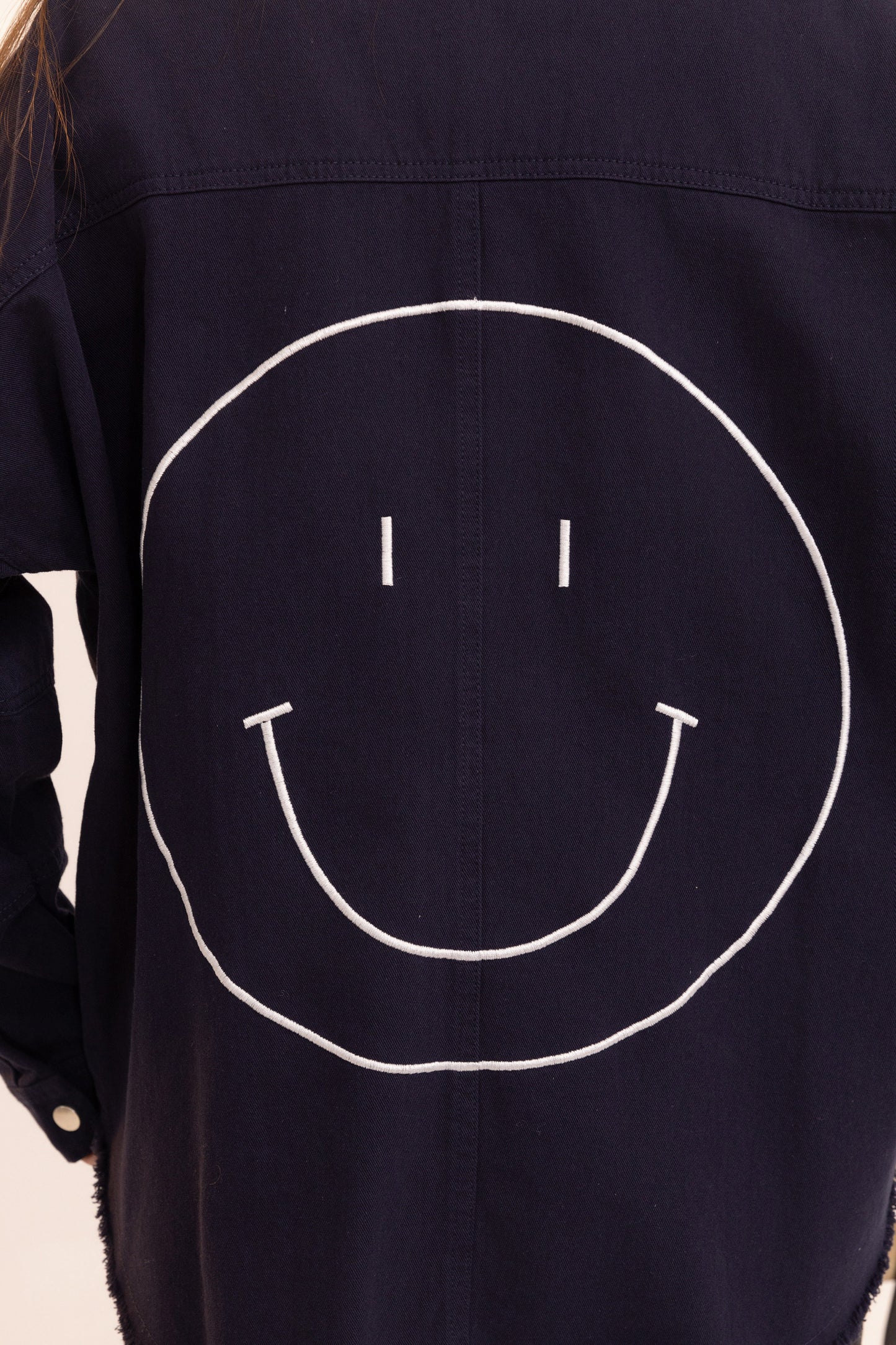 Chemise oversize Smile kaki ou Marine