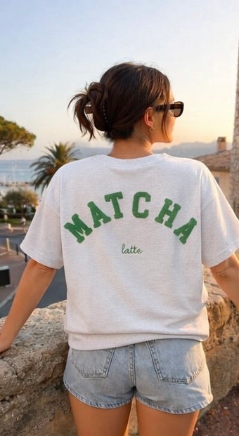 T-shirt matcha femme tendance – Sweat matcha latte oversize