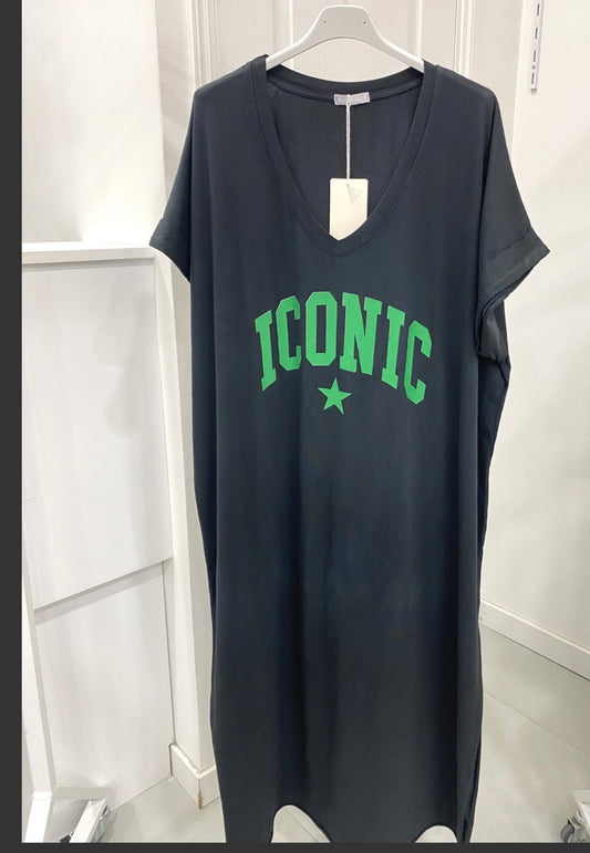 Robe tee shirt ICONIC femme robe longue casual chic tendance