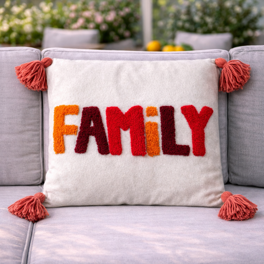 Coussins décoratifs bohème chic Family 🤍