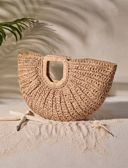 Sac cabas bohème en osier 🌾