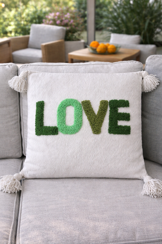 Coussins décoratifs bohème chic Love