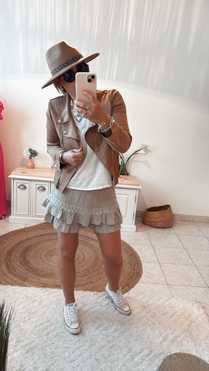 Jupe Short  gaze de coton dentelle JUIETTE -DISPO en PLUSIEURS COULEURS 👇🏼