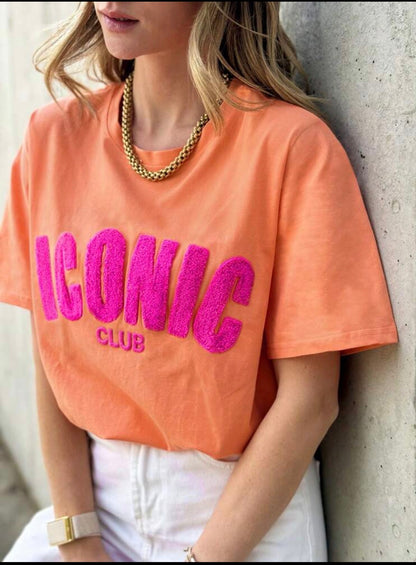 T-shirt ICONIC CLUB – Effet Bouclette