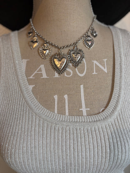 Débardeur scintillant MELINDA - ARGENT