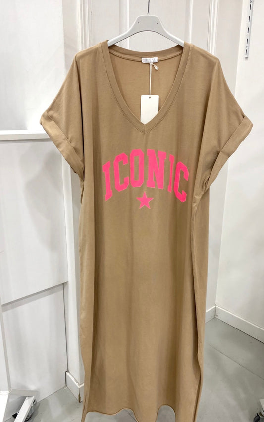 Robe tee shirt ICONIC femme robe longue casual chic tendance
