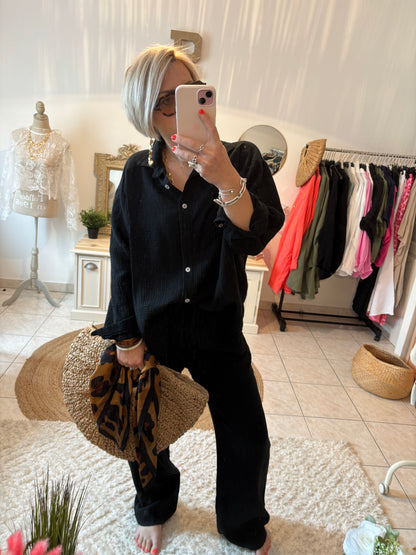 Pantalon Gaze de Coton CAMILLE - DISPO en PLUSIEURS COULEURS👇🏼