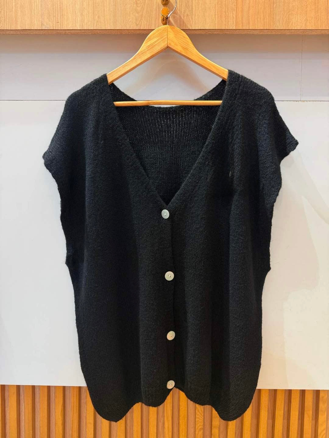 Gilet sans manches en maille – Doux & Oversize