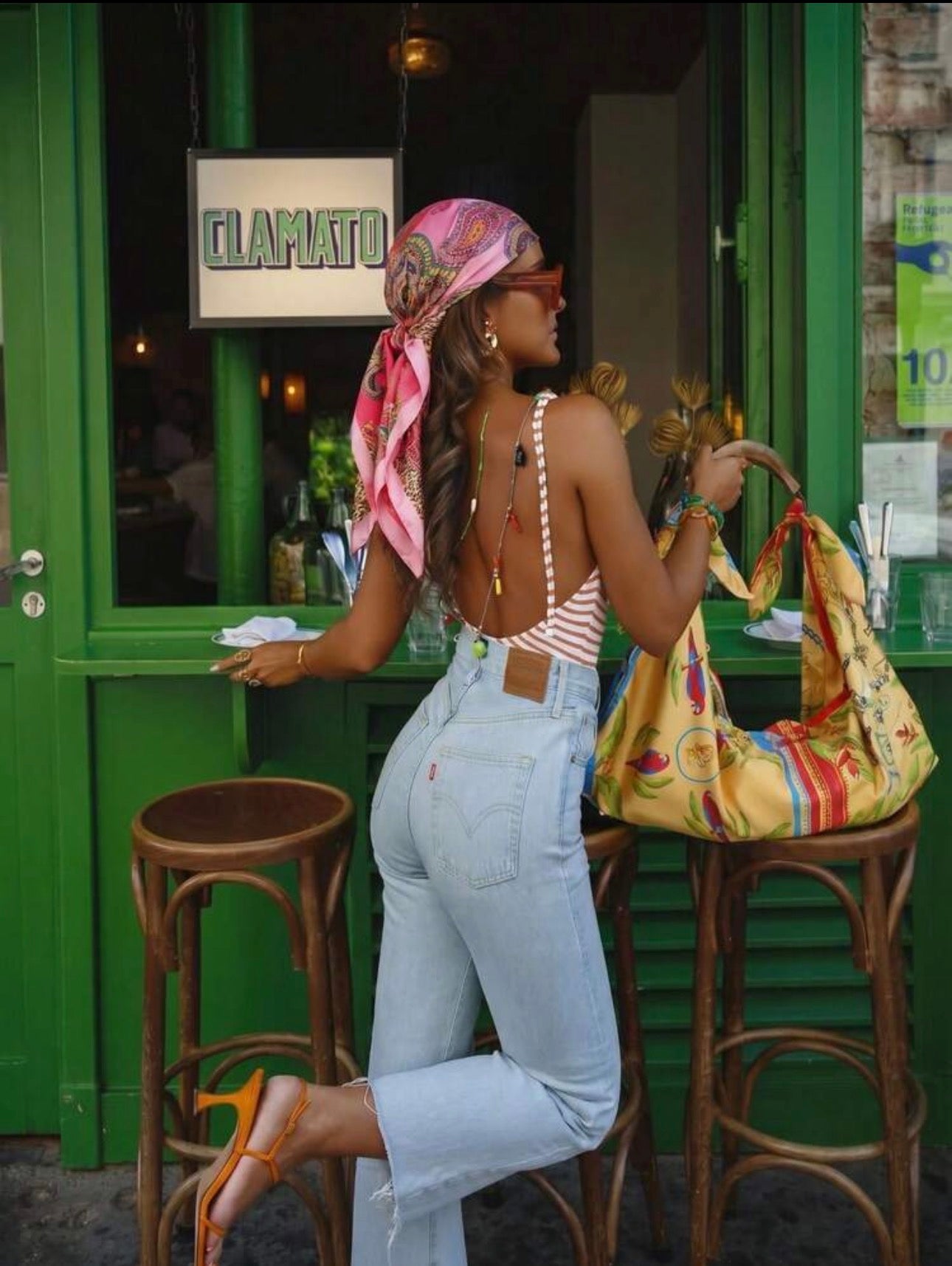 Foulard Satiné Rose Paisley & Léopard