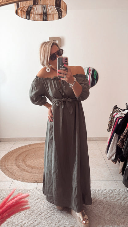 Robe épaule dénudé bohème DISPO en PLUSIEURS COULEURS 👇🏼