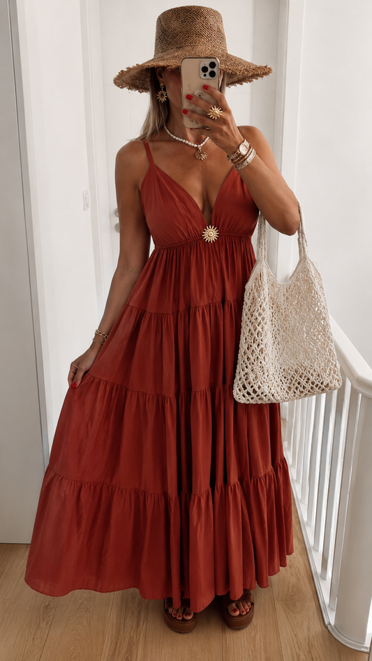 Robe Longue Bohème Fluide Femme