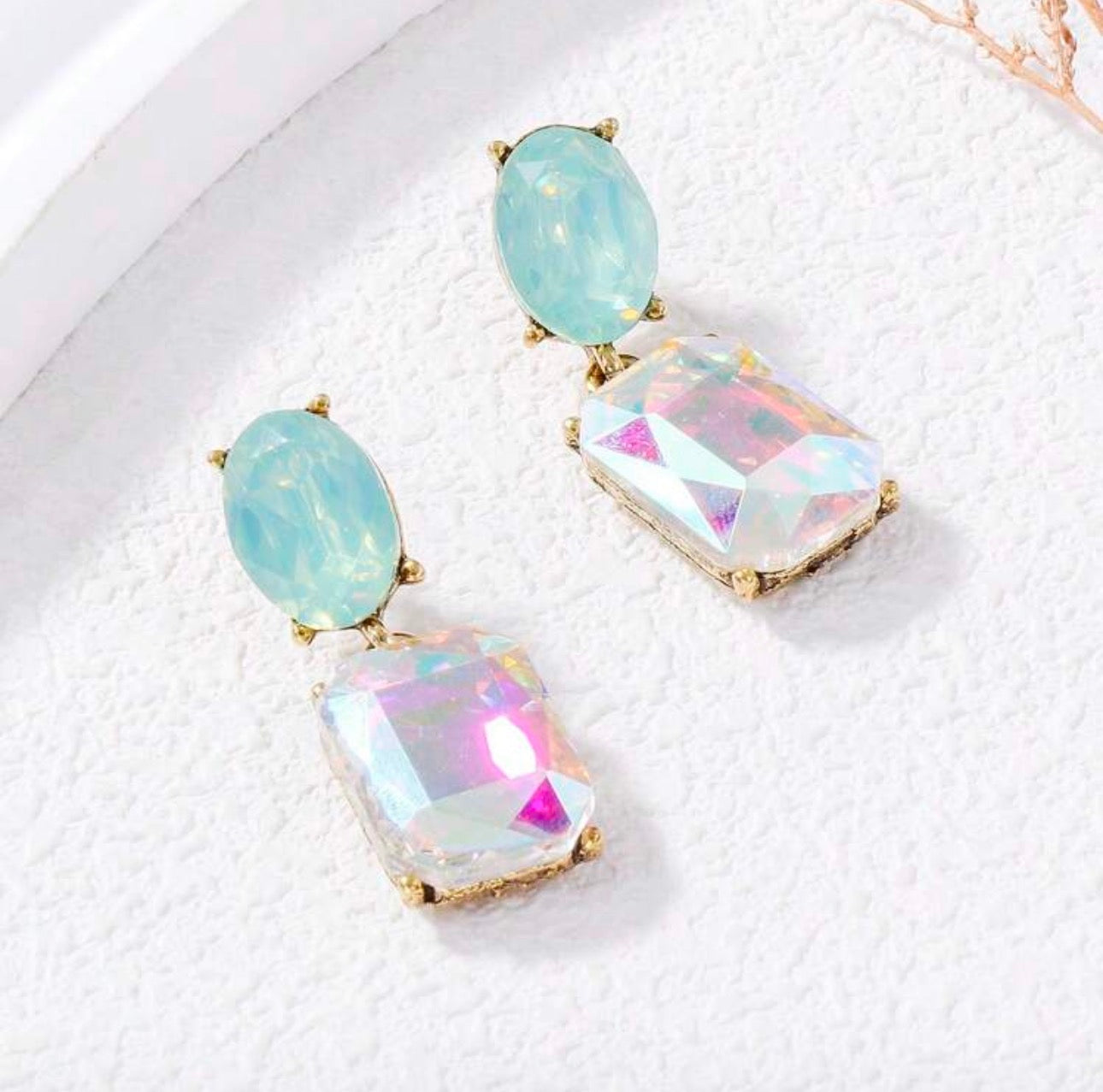 Boucles d’oreilles pierres lumineuses