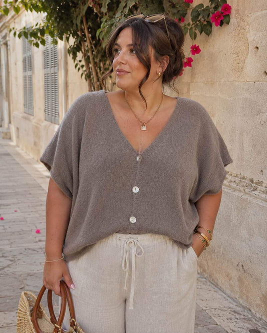 Gilet sans manches en maille – Doux & Oversize