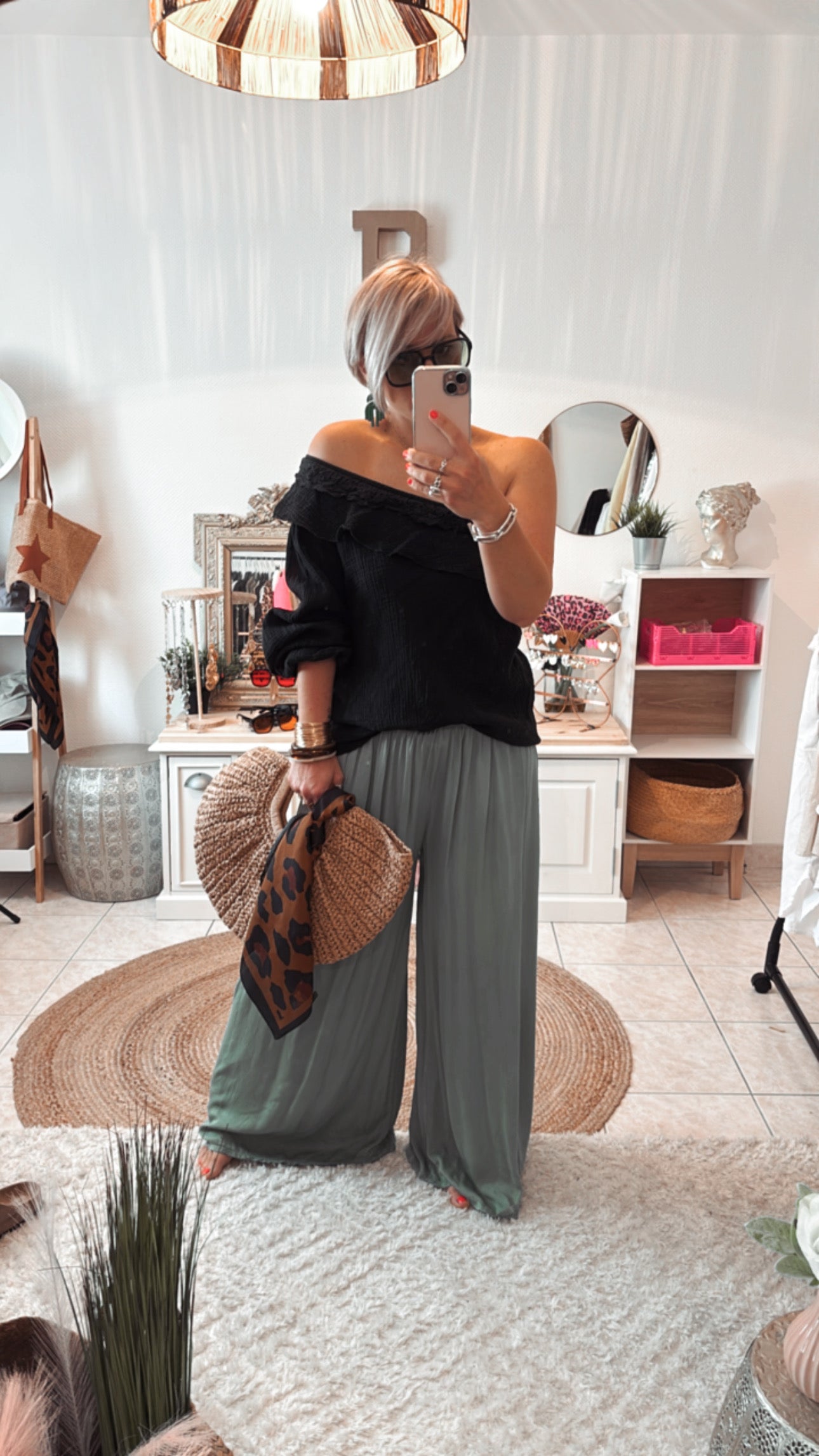 Top gaze de coton off-shoulder-DISPO en PLUSIEURS COULEURS 👇🏼
