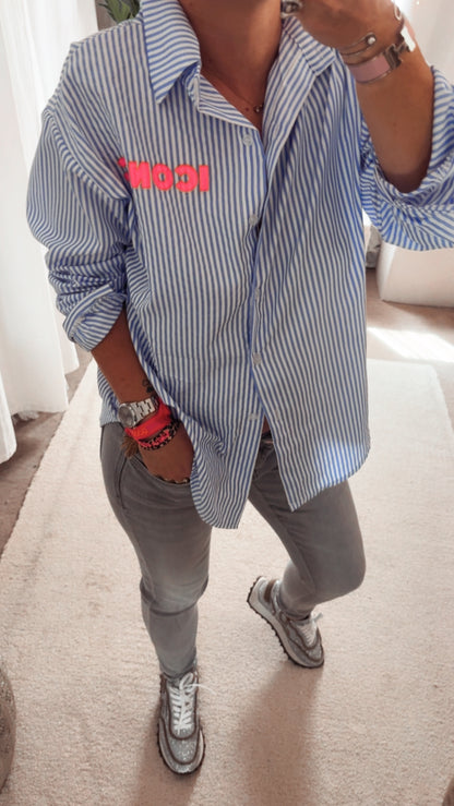 Chemise rayée femme ICONIC – Chemise tendance casual chic
