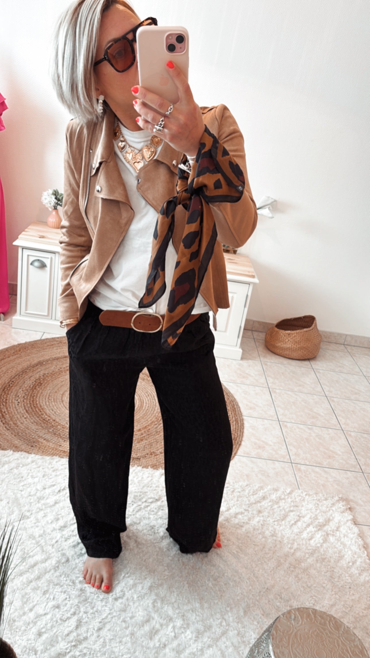 Pantalon KARINE satine - DISPO en PLUSIEURS COULEURS👇🏼