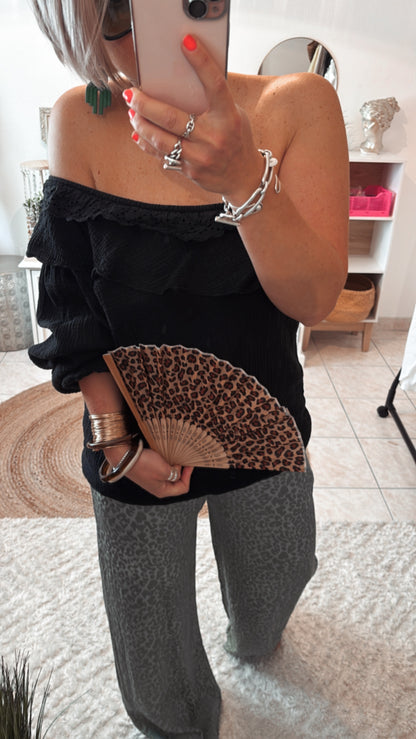 Top gaze de coton off-shoulder-DISPO en PLUSIEURS COULEURS 👇🏼