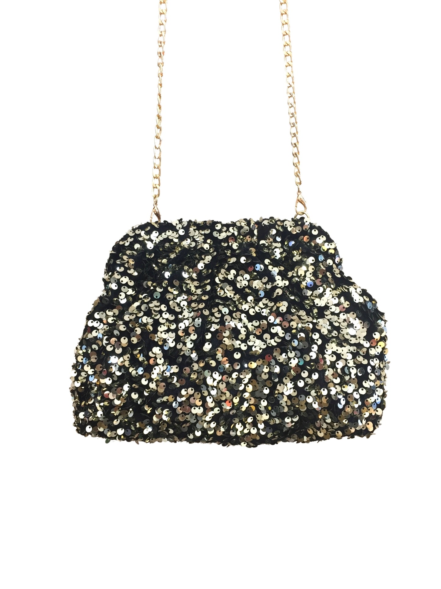 Pochette/bourse sequin or/argent/champagne/Noir