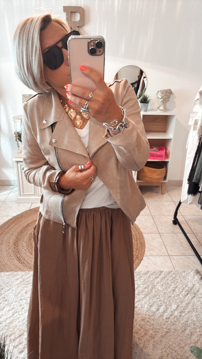 Perfecto Vestes Suédine WENDY - BEIGE